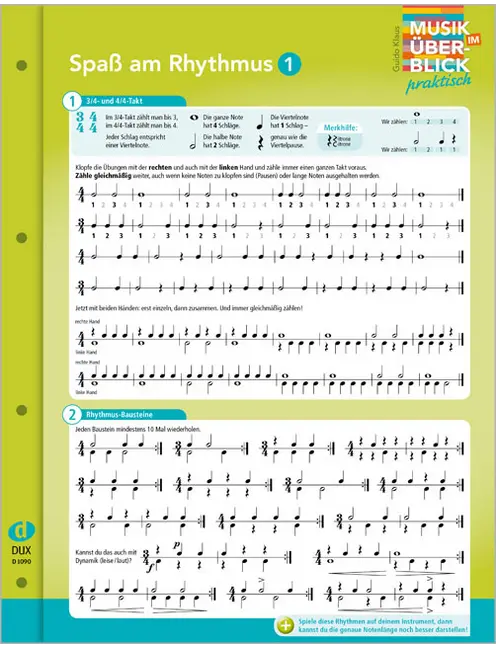 Spaß am Rhythmus 1 Musik im Überblick